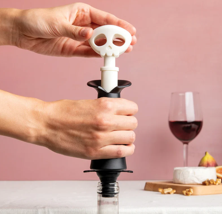 Tapon con Bomba de vacio para conservar el vino en una botella OTOTO MEXICO